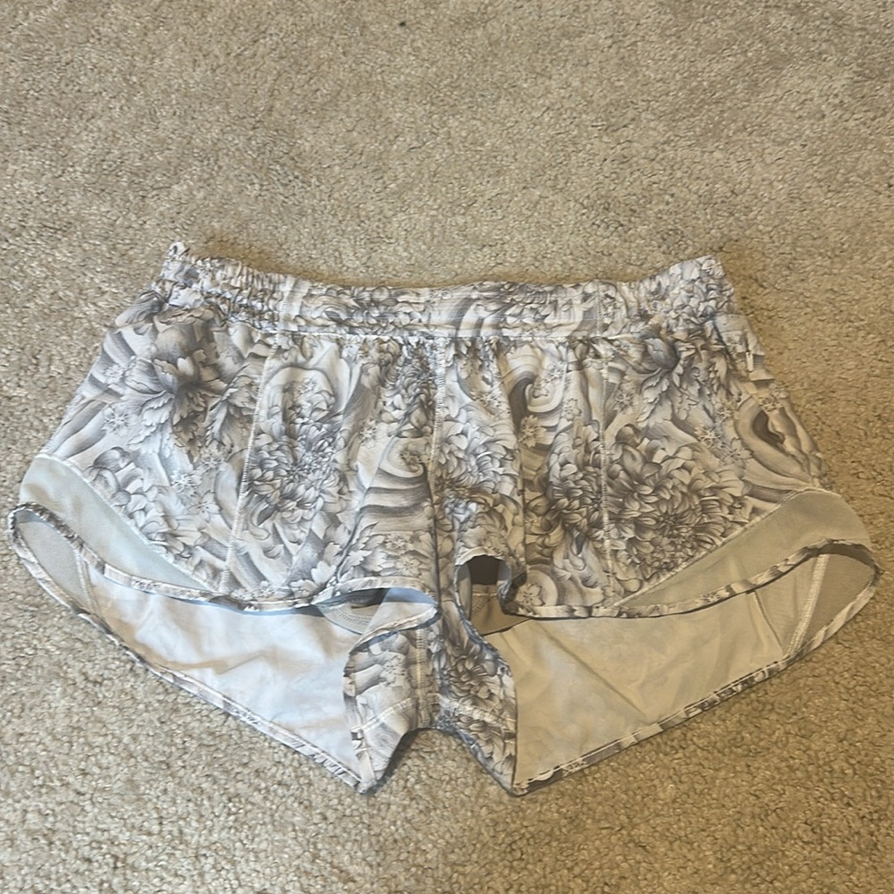 lululemon athletica White Floral Athletic Shorts - Picture 6 of 10